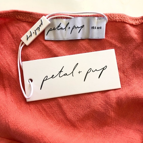 Petal & Pup Women's Sawyer Watermelon Linen Blend Mini Slip Dress Size S - Picture 10 of 13